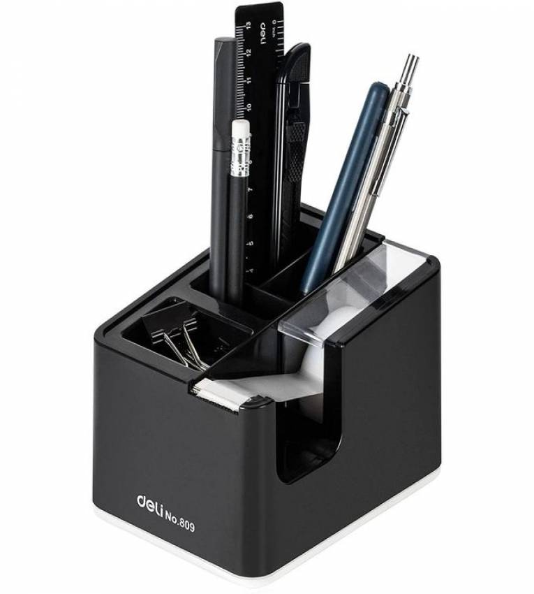 Dévidoir de Bureau DELI Smart E809  Distributeur de ruban adhésif multifonctionnel Deli